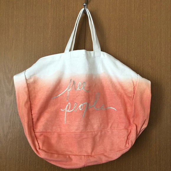 Free People Handbags - Free People Ombré Dip Dyed Large Cotton Tote Bag